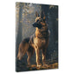 Quadro cane pastore foresta luce fedeltà forza natura