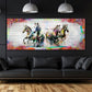 Quadro cavalli in corsa con design Pop Art colorato
