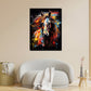 Quadro cavallo pop art frontale colour style