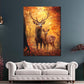 Quadro cervi foresta autunno natura