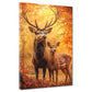Quadro cervi foresta autunno natura