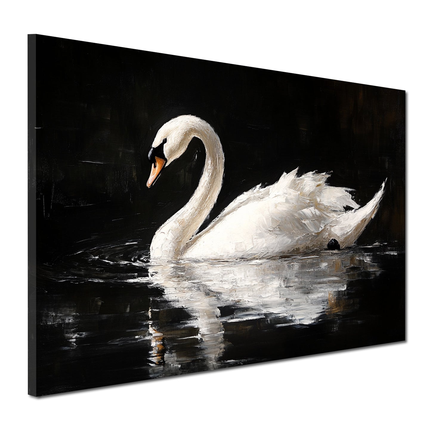 Quadro cigno bianco elegante natura stile moderno