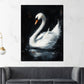 Quadro cigno elegante in acqua scura grazia natura stile moderno