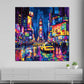 Quadro città New York Pop Art luci notturne moderno