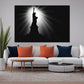 Quadro città new york statua della libertà bianco nero raggi di luce