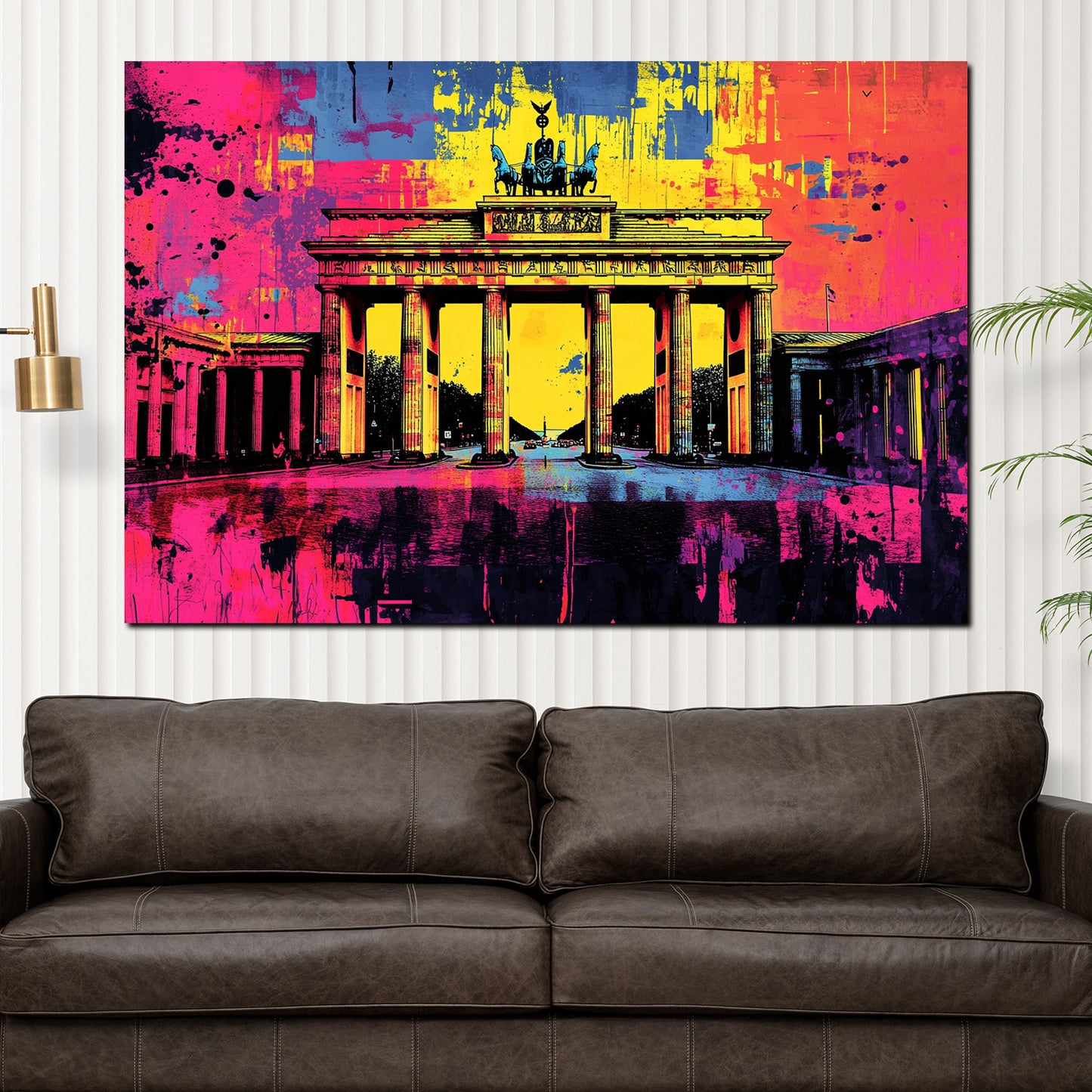Quadro città pop art berlino porta di brandeburgo