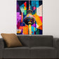Quadro città pop art berlino torre della televisione geometrico colorato