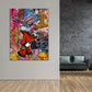 Quadro comic bunny motivazionale