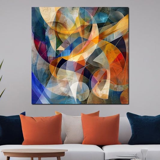 Quadro composizione di forme astratte e colorate