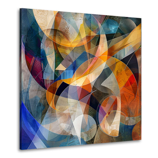 Quadro composizione di forme astratte e colorate