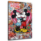 Quadro coppia topolini amore pop art street art colorato moderno