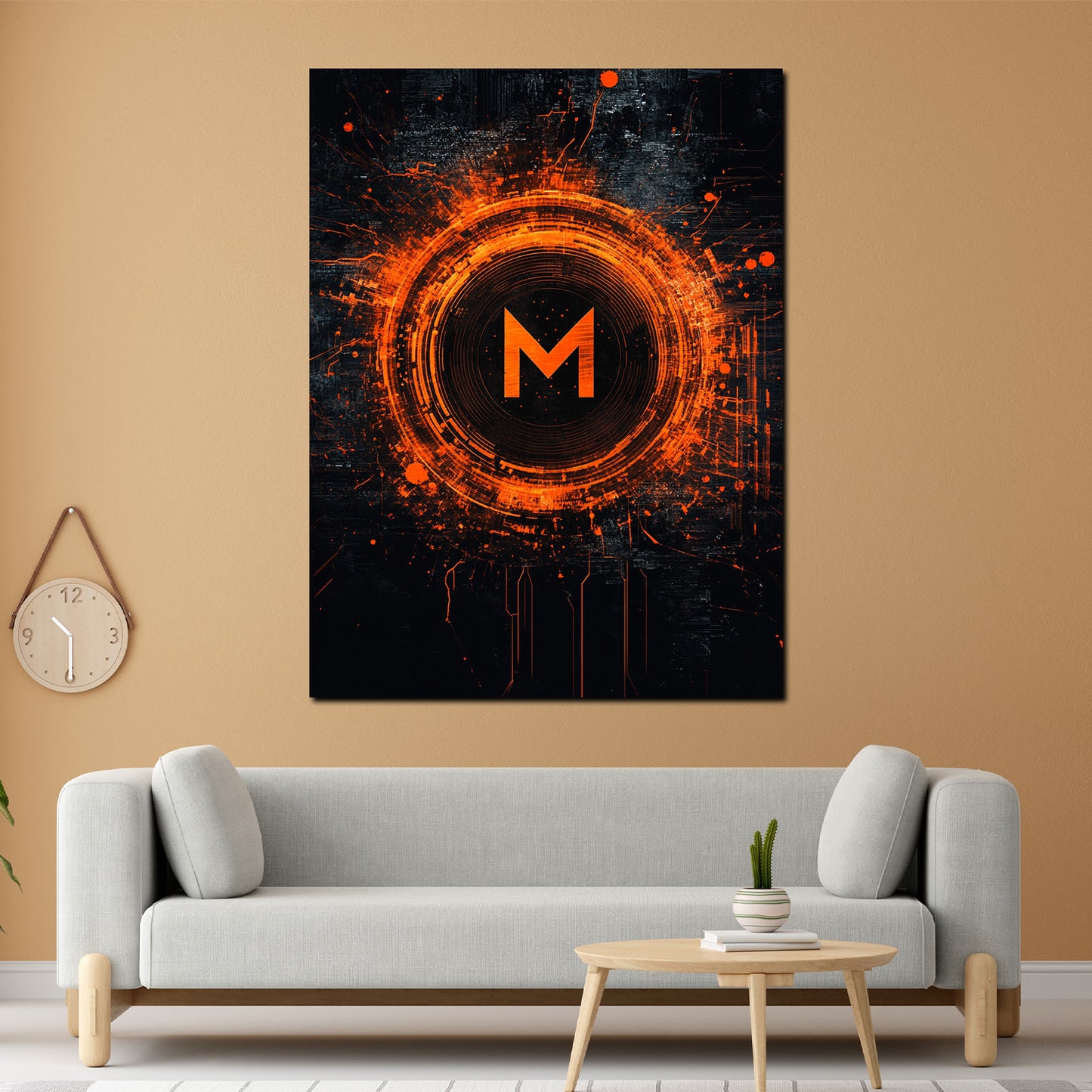 Quadro criptovaluta arte digitale tecnologia astratta moderno