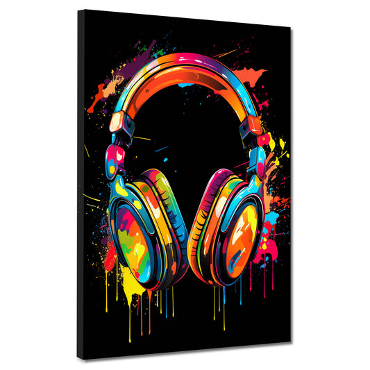 Quadro cuffie pop art