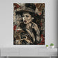 Quadro donna con cappello arte moderna dettagliata