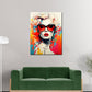 Quadro donna pop art moderno splash retro