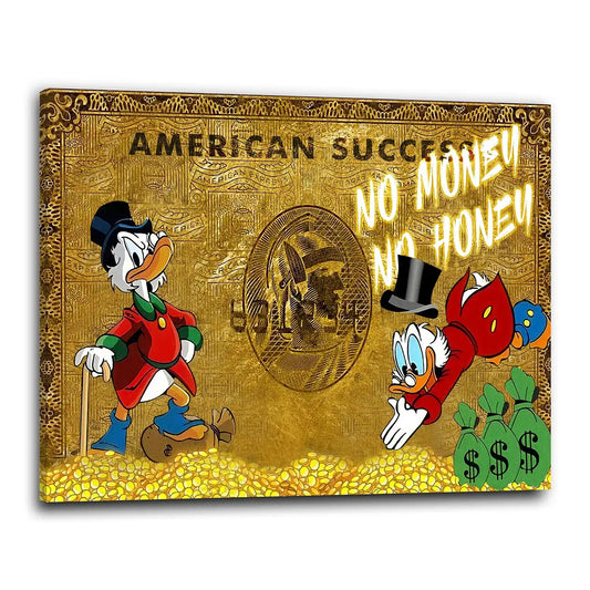 Quadro Duck Gold Style, Arte Comic & Fumetti