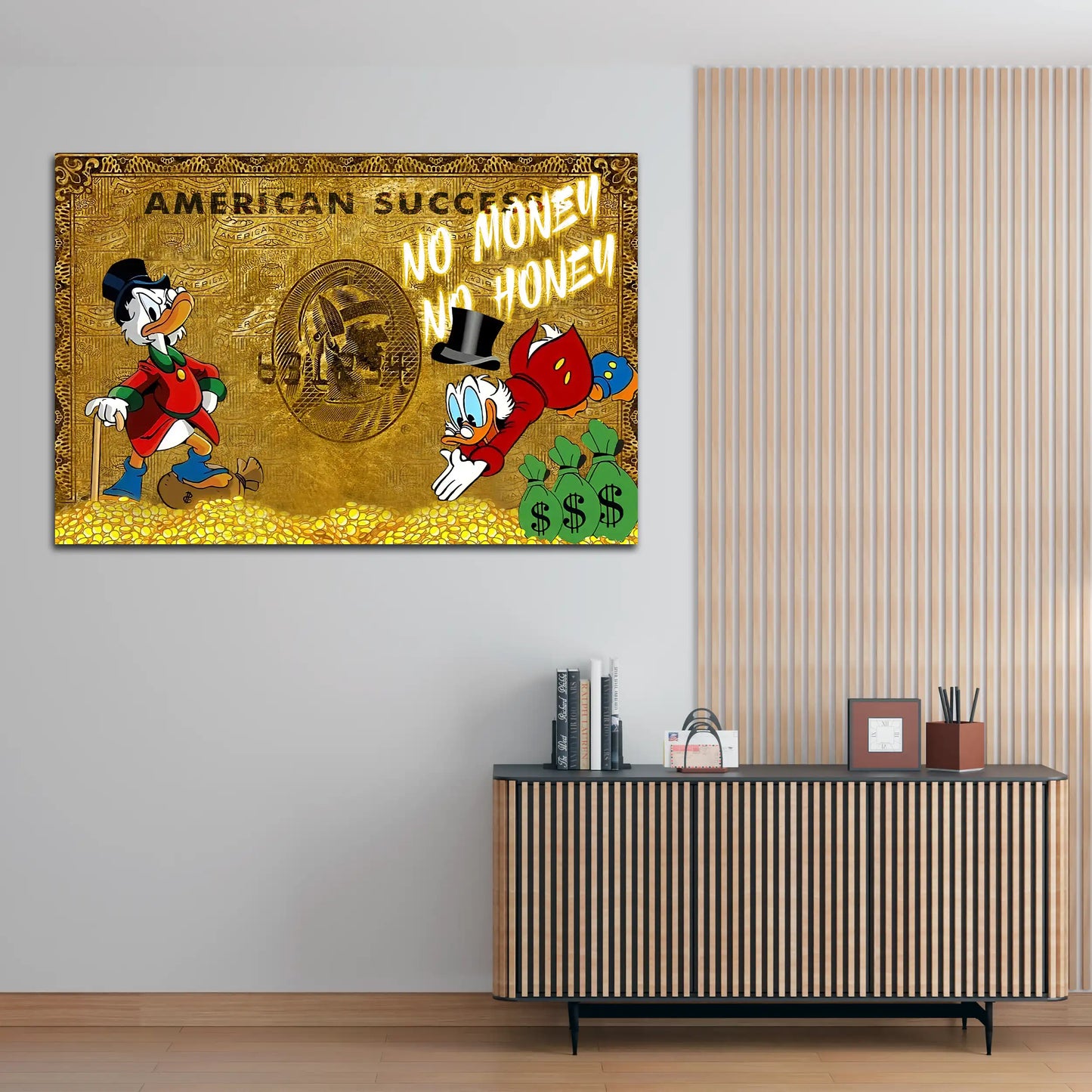 Quadro Duck Gold Style, Arte Comic & Fumetti