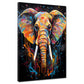 Quadro elefante pop art splatter astratto