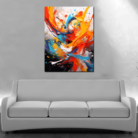 Quadro esplosione dinamica di colori