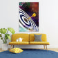Quadro freccetta artistico con bersaglio e stile graffiti