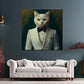 Quadro gatto elegante smoking stile classico moderno