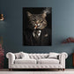 Quadro gatto potente in abito che fuma stile boss successo moderno
