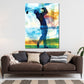 Quadro giocatore di golf silhouette vivace sportivo