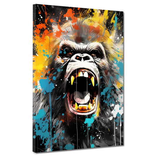 Quadro gorilla astratto colore pop art
