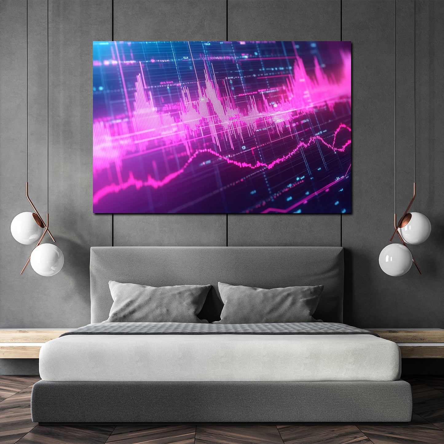 Quadro grafico borsa finanza trading moderno digitale