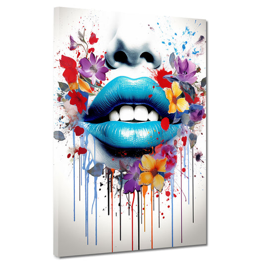 Quadro labbra Abstract Flower Pop Art