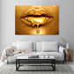 Quadro labbra in stile oro