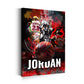 Quadro leggenda del basket Jordan in collage artistico