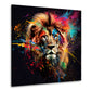 Quadro leone colorato in stile Pop Art
