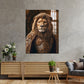 Quadro leone regale in armatura dorata nobiltà forza moderno