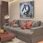 Quadro moderno 2 corpi figure stile metallo arte da parete in metallo stile argento