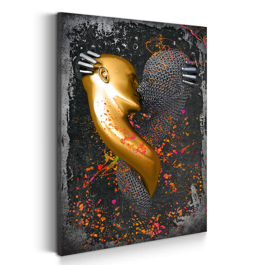 Quadro moderno metallo colour pop art arte stile metallo