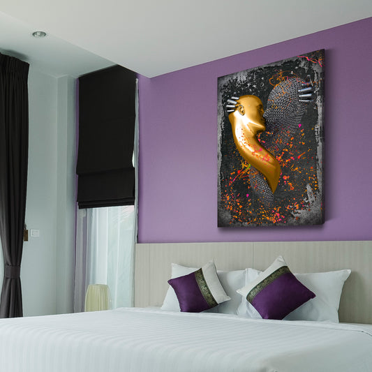 Quadro moderno metallo colour pop art arte stile metallo