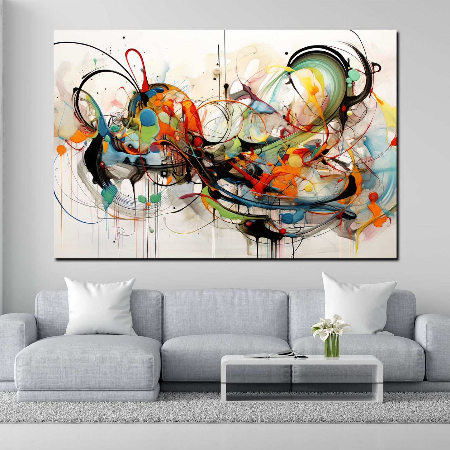 Quadro moderno Abstract Lines, linie e colori