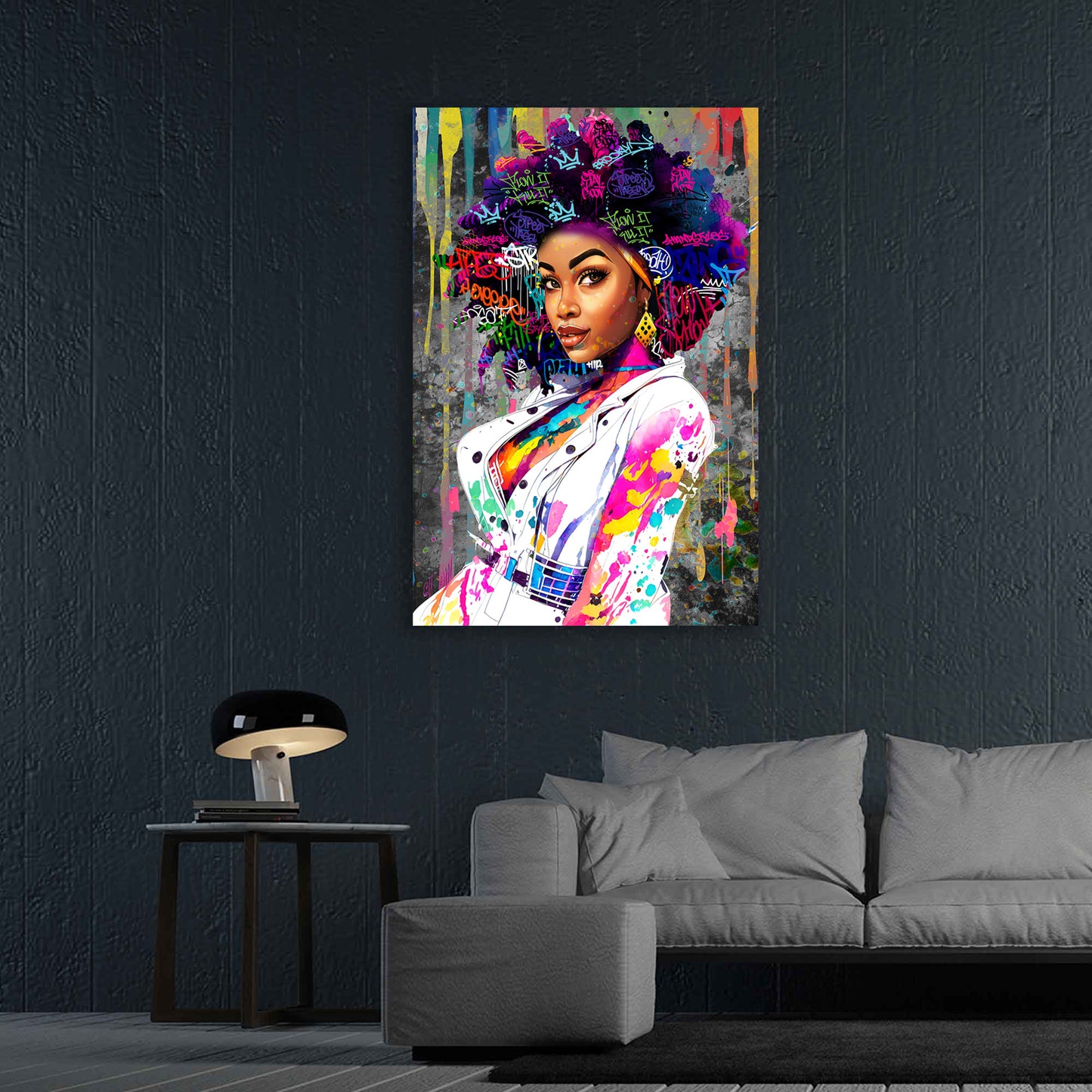 Quadro moderno African Lady Pop Art