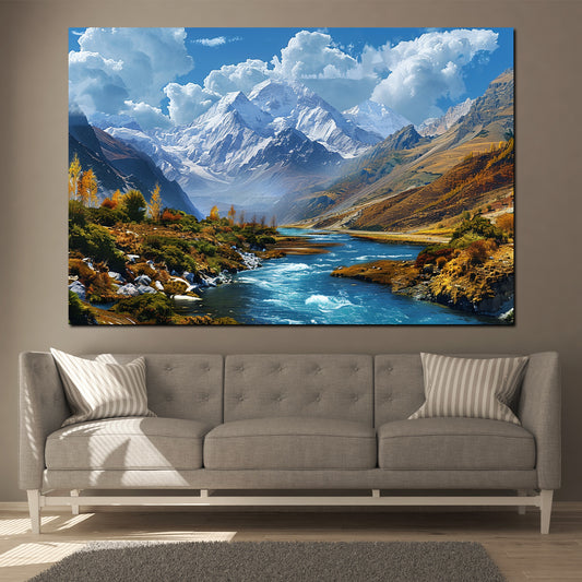 Quadro moderno Bellissimo paesaggio con fiume