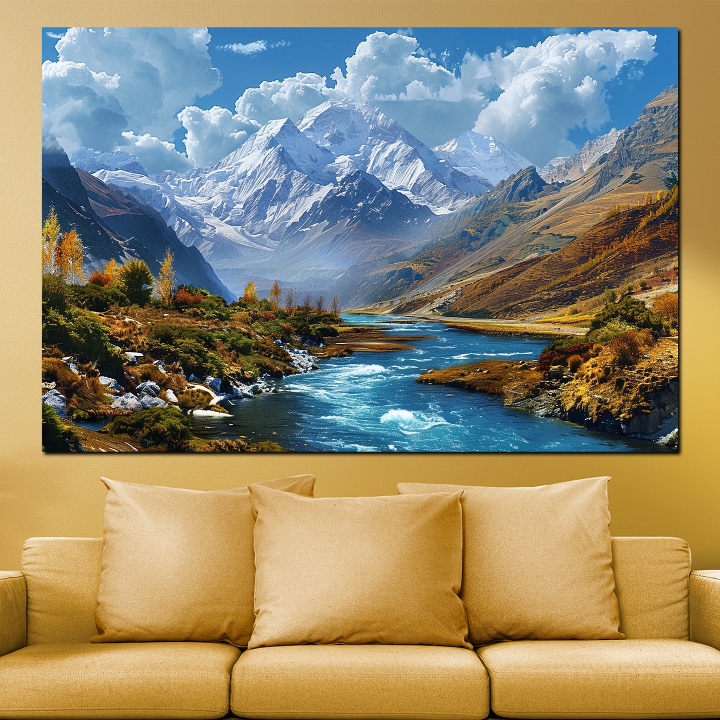 Quadro moderno Bellissimo paesaggio con fiume