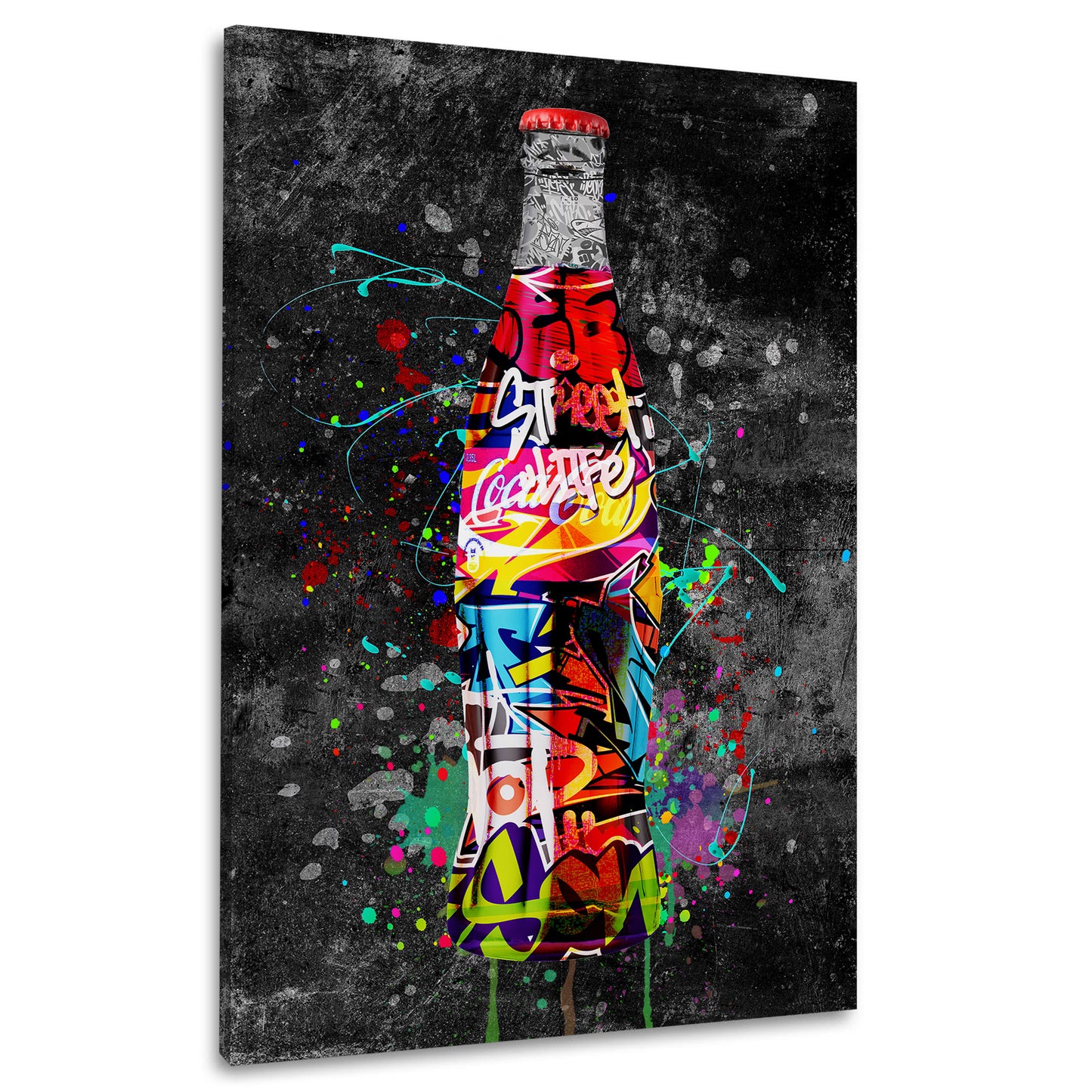 Quadro moderno Street Art Bottiglia di cola Pop Art