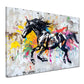 Quadro moderno Cavallo astratto in corsa Colour Splash