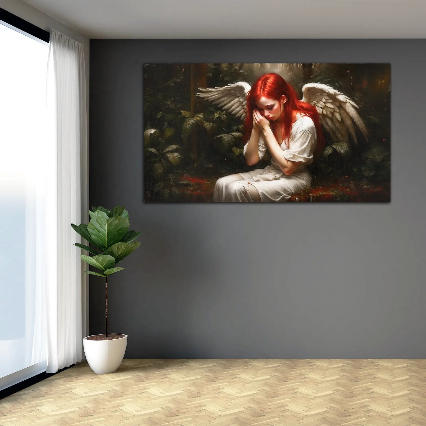 Quadro moderno Donna con le ali d'angelo