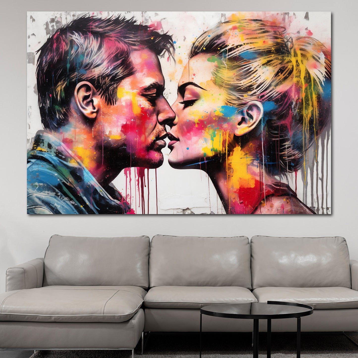 Quadro moderno Donna e Uomo Pop Art Colour