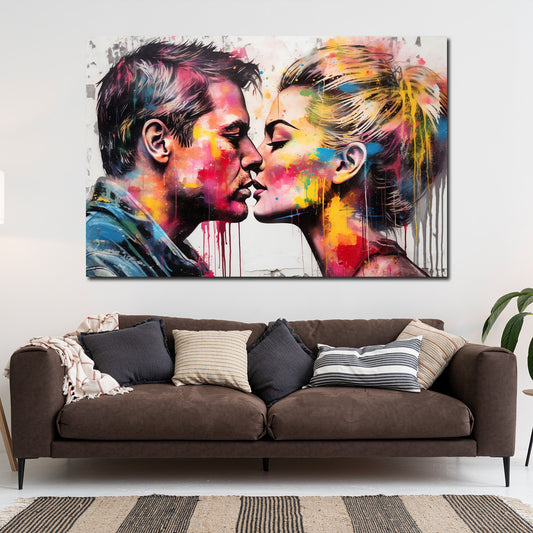 Quadro moderno Donna e Uomo Pop Art Colour