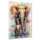 Quadro moderno Elefante pop art con baby elefante