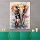 Quadro moderno Elefante pop art con baby elefante