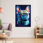 Quadro stampa su tela moderno French Bulldog Blue Style