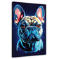 Quadro stampa su tela moderno French Bulldog Blue Style